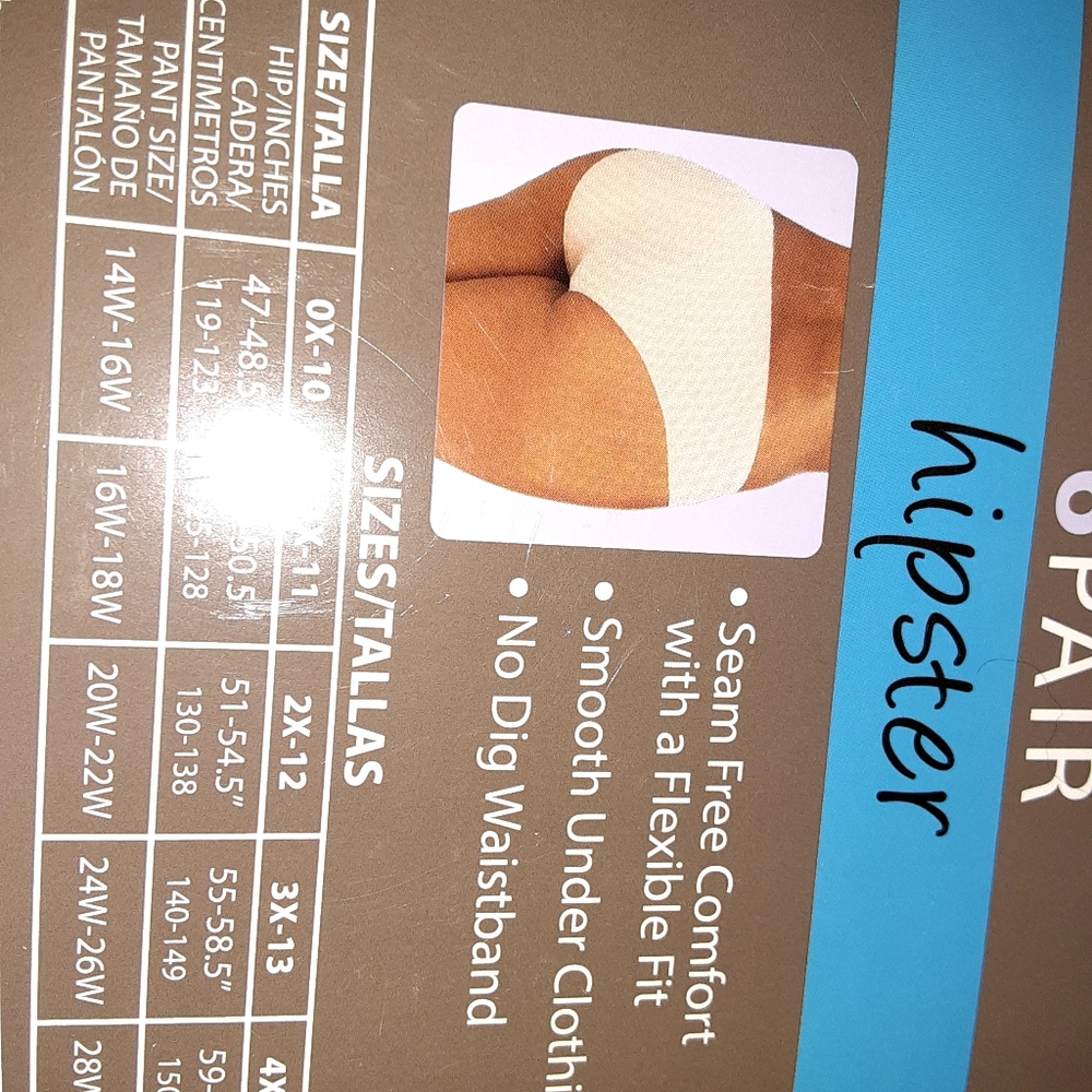 New in package hipster size 3x/13 patients